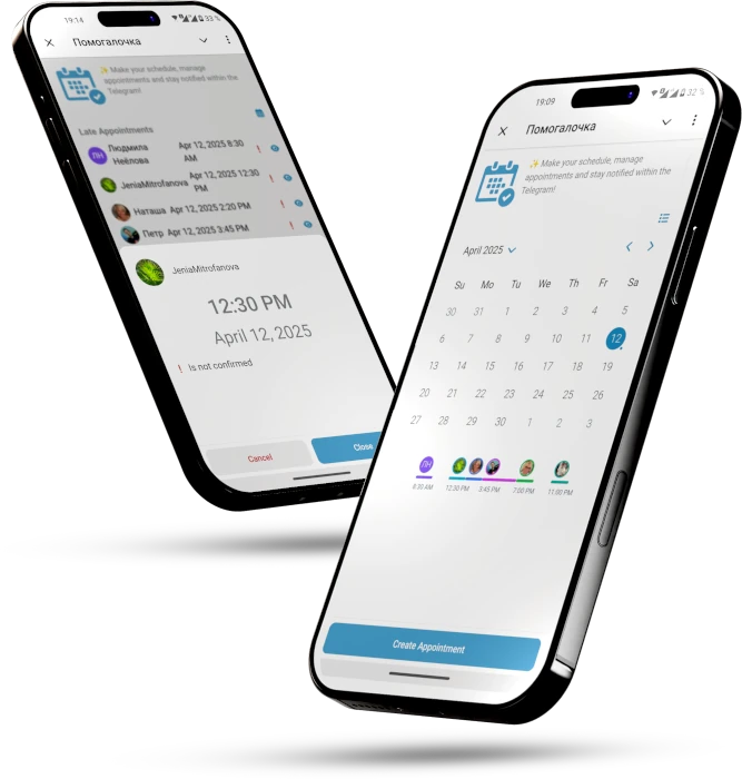 An application look on a phone